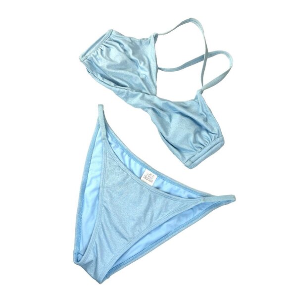 wild fable Other - Wild fable 2 Pc Bikini Blue shimmer M 8/10 Mermaidcore Holographic Glam fairy